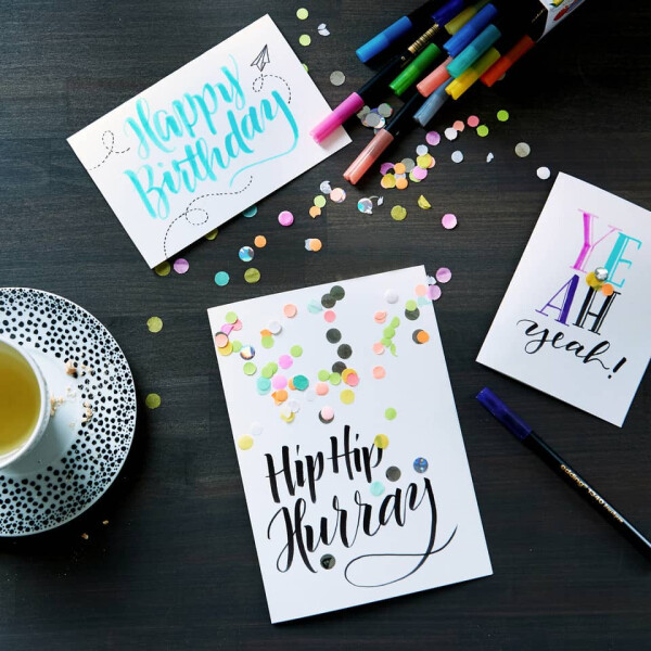 EDDING Faserschreiberetui Brushlettering Starter-Set, 10 St&uuml;ck, sortiert 1340-10-2