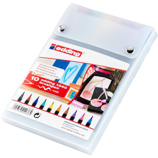 EDDING Faserschreiberetui Brushlettering Starter-Set, 10 St&uuml;ck, sortiert 1340-10-2