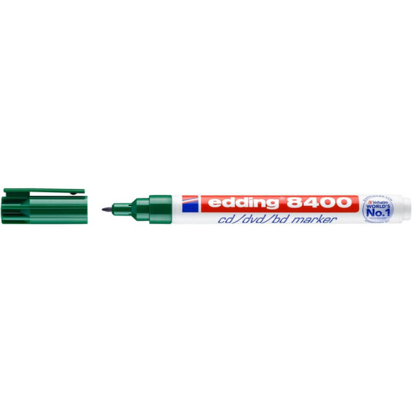 EDDING CD-Marker 8400, 0,5-1mm, Rundspitze, grün 4-8400004
