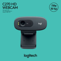 Logitech Webcamera C270 HD, 720p, schwarz