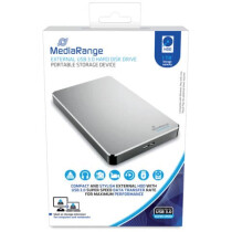 MediaRange Festplatte HDD extern 1TB silber