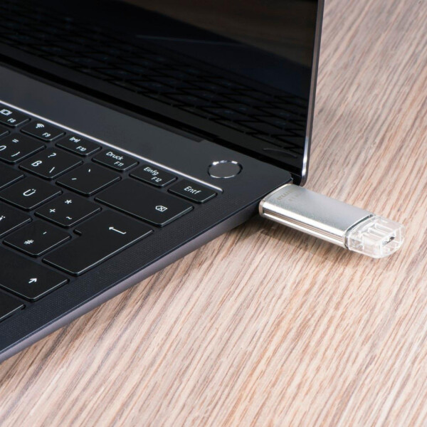 hama USB 3.0 3.1 Speicherstick "C-Laeta", 64 GB, silber