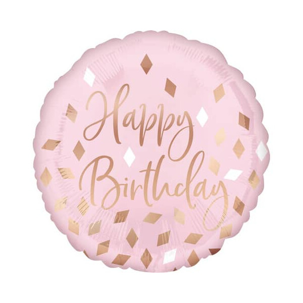 amscan Folienballon Blush Happy Birthday