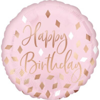 amscan Folienballon Blush Happy Birthday
