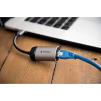Verbatim Adapter USB-C Ethernet schwarz grau 49146
