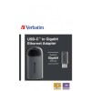 Verbatim Adapter USB-C Ethernet schwarz grau 49146