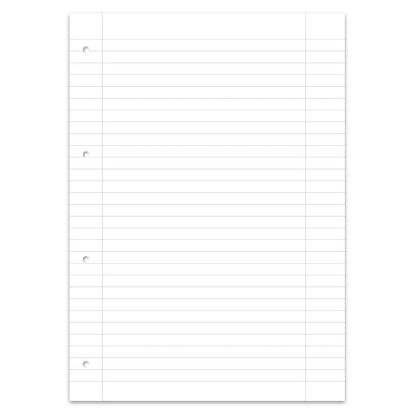 STAUFEN PREMIUM Ringbucheinlage, A4, 90g m&sup2;, 50 Blatt, Lin.27, liniert mit Rand, wei&szlig; 734033127