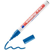 EDDING Lackmarker 751, 1-2mm, Rundspitze, blau 4751003