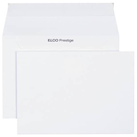ELCO Briefhülle Prestige B6 ohne Fenster, Haftklebung, 120g m², weiß, 25 Stück