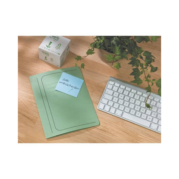 Post-it Haftnotizblock Recycling Notes, 76x76mm, Farbe: mint, hellblau, rosa, flamingopink, 6 x 100 Blatt