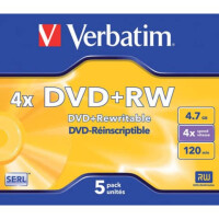 Verbatim DVD+RW 5erPack 4.7GB 120M
