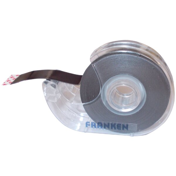 FRANKEN Magnetband im Spender, schwarz, 19 mm x 8 m