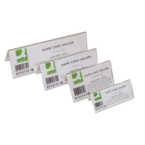 Q-CONNECT Tischaufsteller Dachform 190x60mm transparent KF04740