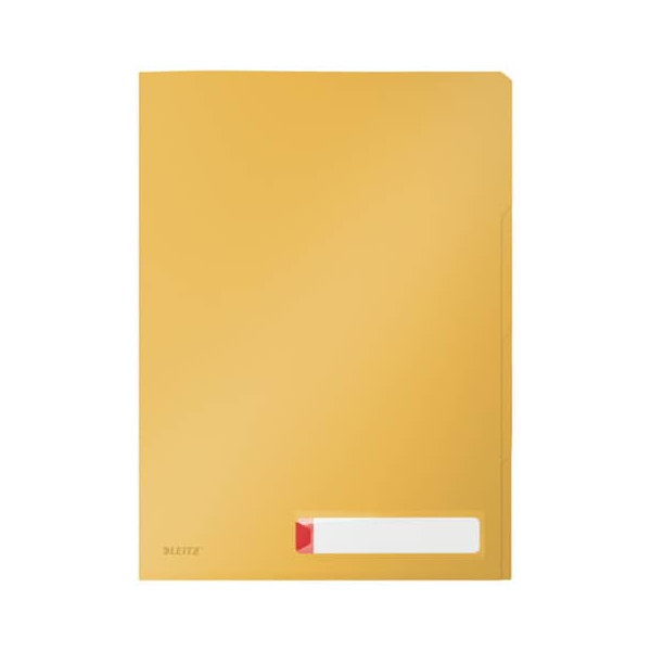 LEITZ 4716 Privacy Sichthülle Cosy, A4, PP, gelb matt, Blickdicht, 3 Fächern, 3 Stück
