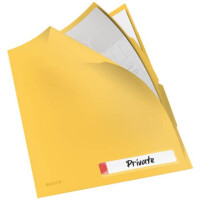 LEITZ 4716 Privacy Sichthülle Cosy, A4, PP, gelb matt, Blickdicht, 3 Fächern, 3 Stück