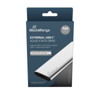 MEDIARANGE Festplatte extern, 960 GB, SSD, USB-C, silber MR1103