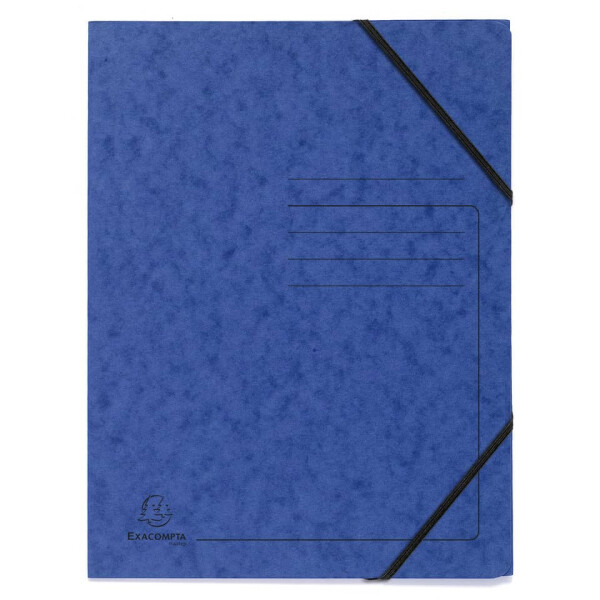 EXACOMPTA Sammelmappe, A4, 355 g qm, Gummizug, blau