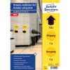 AVERY Zweckform Hinweisetiketten Set Kundenleitsystem, A4, Ø 200 mm, 12 Bogen 12 Etiketten, gelb, schwarz