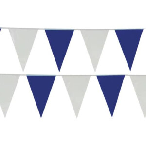 Wimpelkette blau weiß 30Flaggen 10m