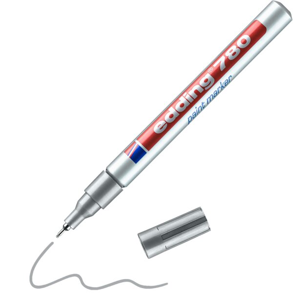 EDDING Glanzlackmarker 780, 0,8mm, Rundspitze, silber 4780054