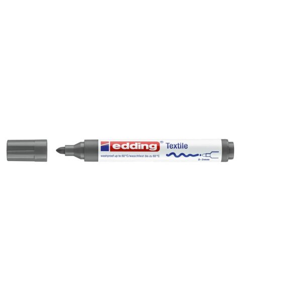 EDDING Textilmarker 4500, 2-3mm, grau 4500012