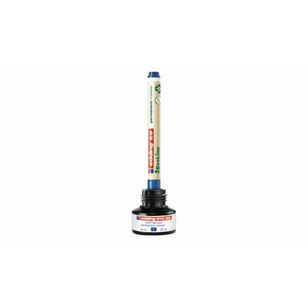 EDDING Permanentmarker e25 EcoLine, Rundspitze, nachf&uuml;llbar, 1mm, 4 St&uuml;ck, sortiert 25 4