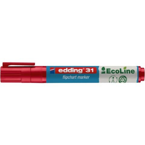 edding Flipchartmarker 31 Eco Line 1,5-3mm rot nachfüllbar Rundspitze