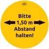 AVERY Zweckform Hinweisetiketten "Bitte 1,5 m Abstand halten", A4, Ø 200 mm, 12 Bogen 12 Etiketten, gelb, schwarz