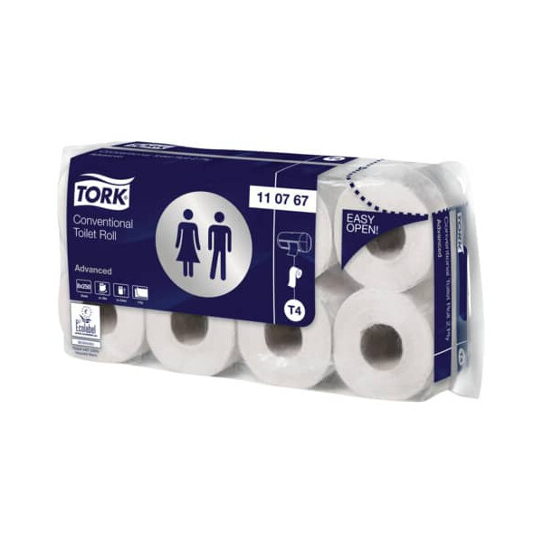 tork Toilettenpapier Advanced weiß 2-lagig 64 Rollen à 250 Blatt Sys. T4
