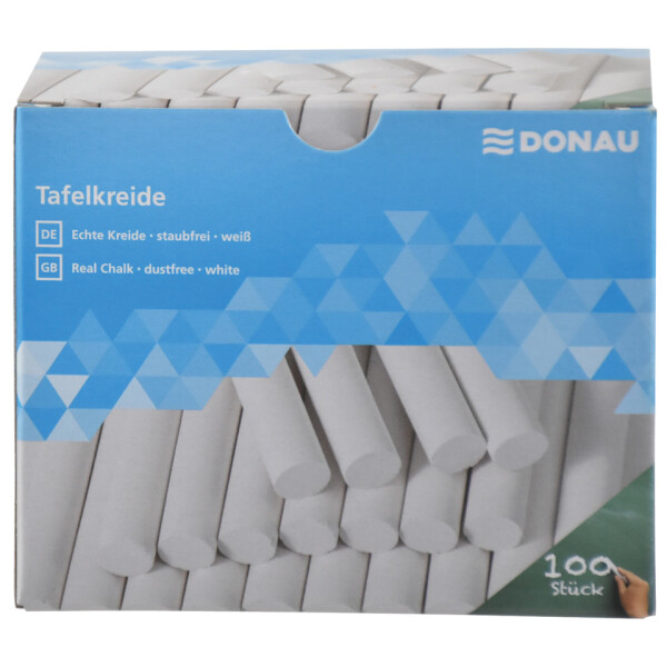 DONAU Tafelkreide 100 Stück weiß 4520100-09