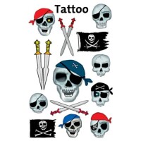 AVERY Zweckform Tattoo Piraten-Totenkopf farbig ZWECKFORM