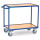 fetra Tischwagen bis 300 kg, mit 2 Böden aus Holz 850 x 500 mm