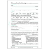 RNK Wohnungs-Einheitsmietvertrag 4 Seiten, gefalzt auf DIN A4 + Wohnungsgeberbesch. 599