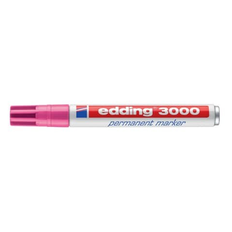 edding Permanentmarker 3000 1,5-3mm rosa 3000-009 Rundspitze nachfüllbar