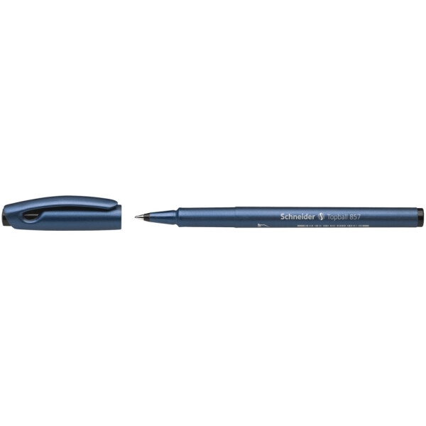SCHNEIDER Tintenroller Topball 857, mit stabiler Metallspitze, 0,6mm, schwarz SN8571