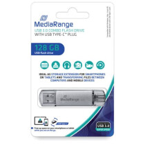 MediaRange USB Stick 128GB silber