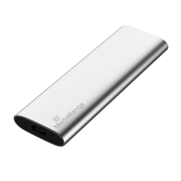 MEDIARANGE Festplatte extern, 480 GB, SSD, USB-C, silber MR1102