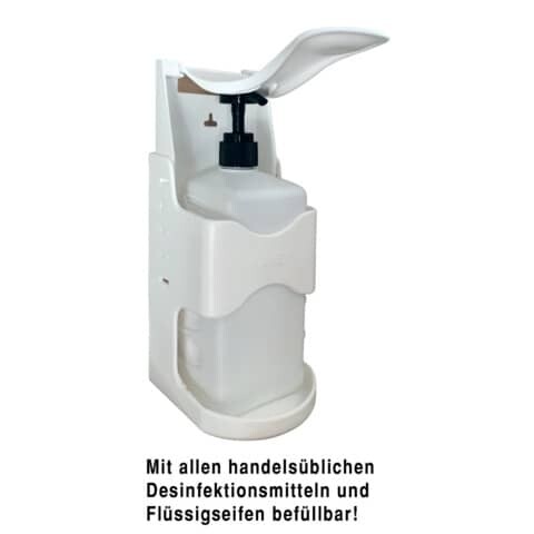 primaSoft Desinfektionsmittelspender Armhebel weiß Wand+Tisch KRX210