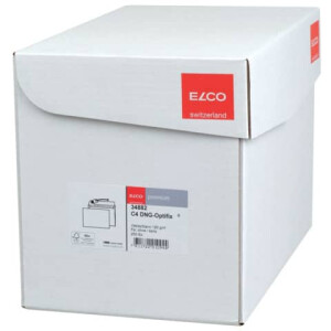 ELCO Briefhülle Premium C4 ohne Fenster, Haftklebung, 120g m², weiß, 250 Stück
