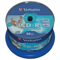 Verbatim CD Rohling 80Min 700M bedruckb 50 Stück Spind