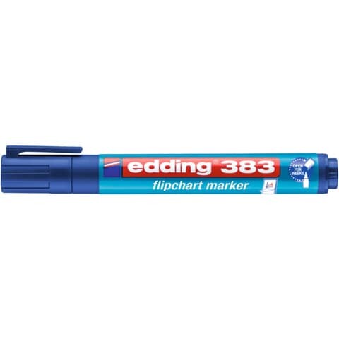 edding Flipchartmarker 383 1-5mm blau nachfüllbar Keilspitze