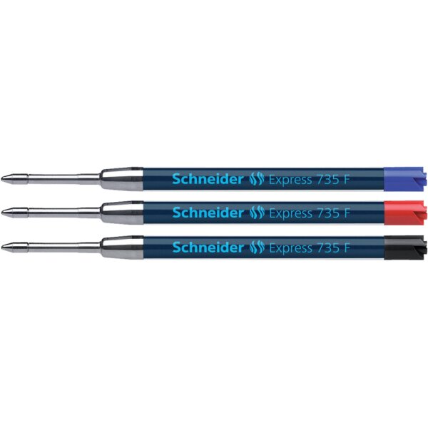 SCHNEIDER Kugelschreibermine Express 735, ISO-Format G2, dokumentenecht, F, blau 7353