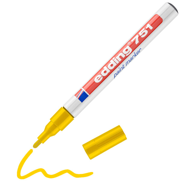 EDDING Lackmarker 751, 1-2mm, Rundspitze, gelb 4751005