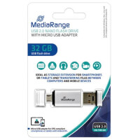 MediaRange USB Stick 32GB 2.0+MicroUSB VER49822