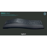 Logitech Tastatur K860 Ergo, Deutsch, Wireless, schwarz