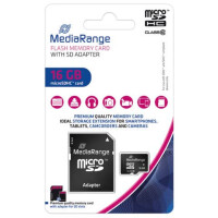 MediaRange Speicherkarte MicroSDHC 16GB MR728 Class10