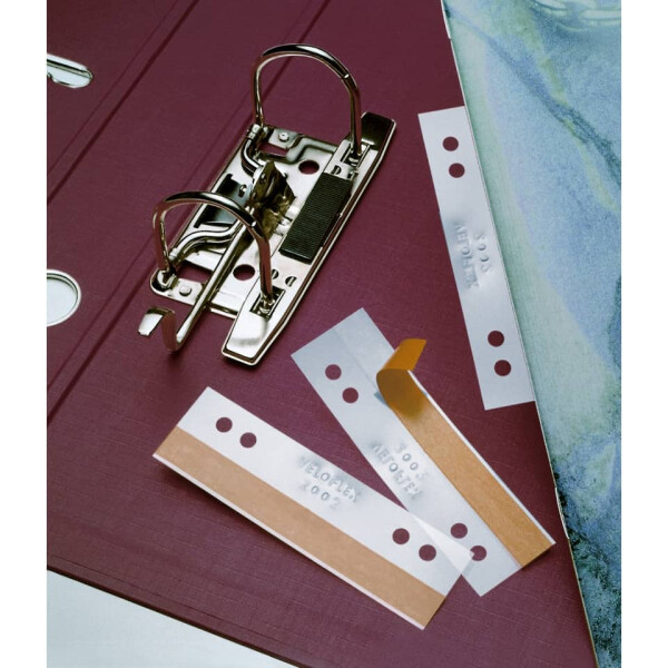 VELOFLEX Heftstreifen Heftfix, selbstklebend, 30 x 105 mm, 100 St&uuml;ck, transparent 2002 100