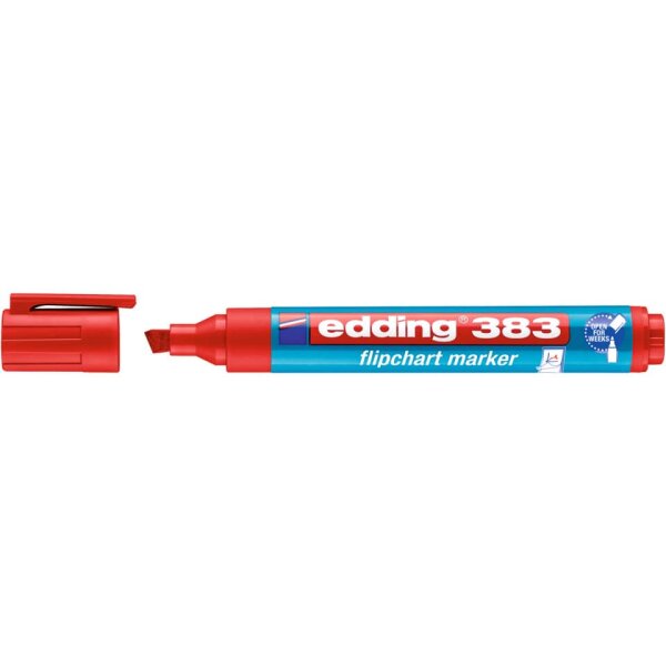 EDDING Flipchartmarker 383, 1-5 mm, Keilspitze, rot 4-383002