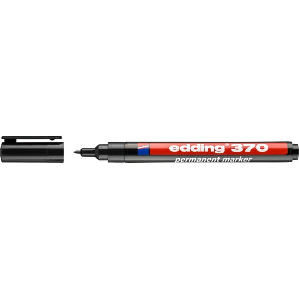 EDDING Permanentmarker 370, Rundspitze, nachf&uuml;llbar, 1mm, schwarz 370 1