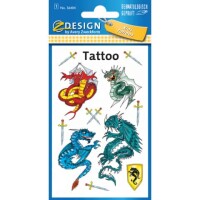 AVERY Zweckform Tattoo Drachen farbig ZWECKFORM 1Bl